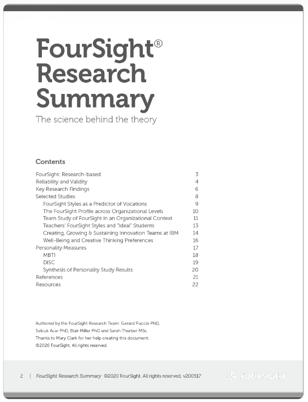 FourSight Research Summary image